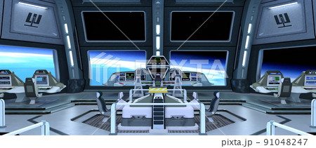 宇宙船内の風景 91048247
