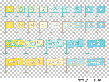 Numeric flag frameset - Stock Illustration [91048392] - PIXTA