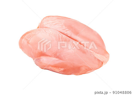 Isolated fresh raw chicken breast fillet 91048806