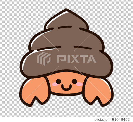 可愛的寄居蟹角色 可愛的寄居蟹角色 91049462