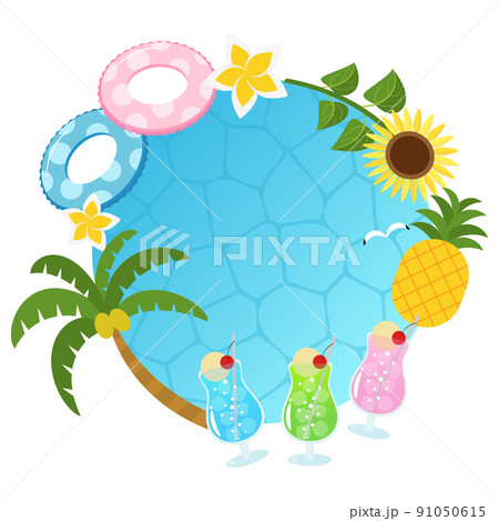 8月のフレーム 文字なし 8月のフレーム 文字なし 91050615