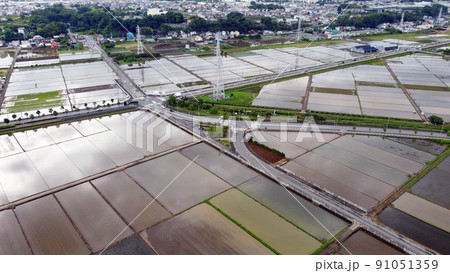 空撮！！海老名の田園風景 91051359