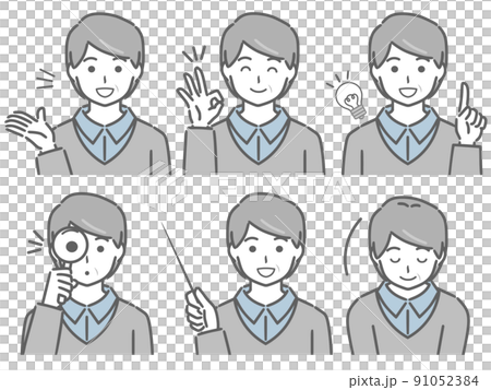 中年男子講解（便服） 91052384