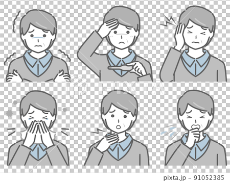 有感冒症狀的中年男子（便衣） 91052385