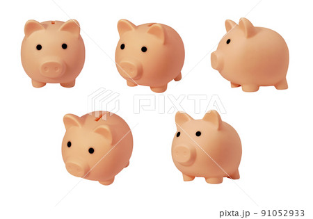 Piggy bank isolated on white background. Saving money concept. Piggy bank isolated on white background. Saving money concept. 91052933