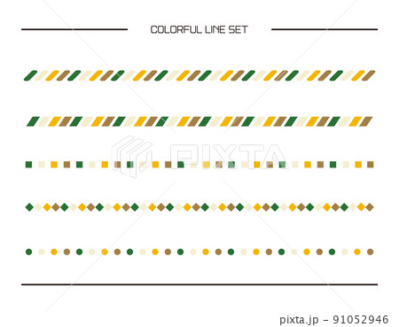 カラフルなラインのセット 91052946