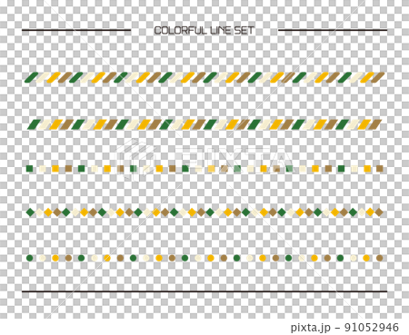 カラフルなラインのセット 91052946