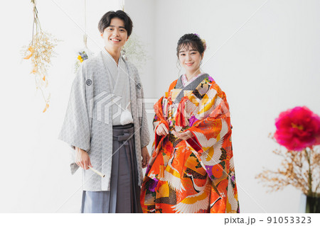 色打掛 新郎新婦 婚礼 和装 色打掛 新郎新婦 婚礼 和装 91053323