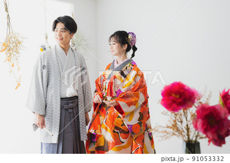 色打掛 新郎新婦 婚礼 和装 色打掛 新郎新婦 婚礼 和装 91053332