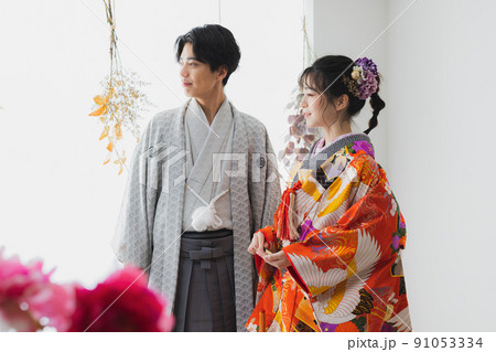 色打掛 新郎新婦 婚礼 和装 色打掛 新郎新婦 婚礼 和装 91053334