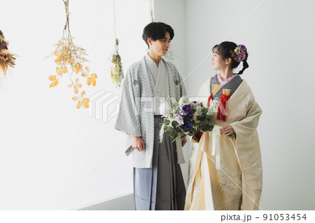 婚礼　和装　白無垢　ブーケ 91053454