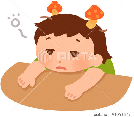 頭にキノコが生えている女の子 91053677