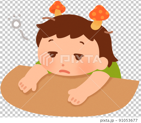 頭にキノコが生えている女の子 91053677