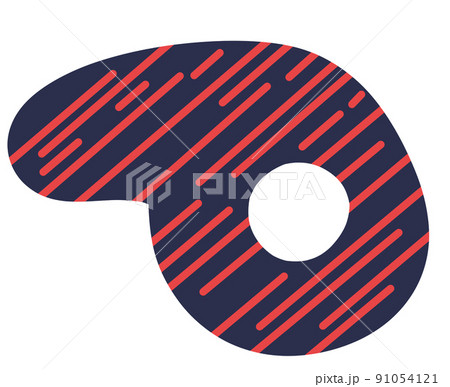 Hand drawing blob and parallel graphic lines hip organic art abstract element Hand drawing blob and parallel graphic lines hip organic art abstract element 91054121