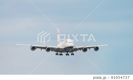 英国航空A380-800着陸 英国航空A380-800着陸 91054737