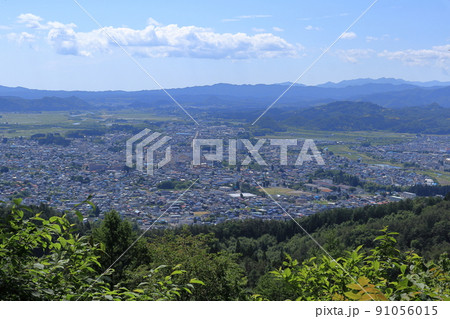 秋葉山から望む大館市街 91056015