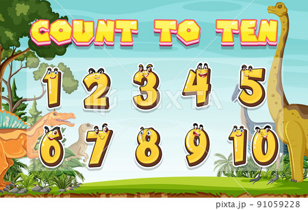 Counting number 1 to 10 for kids Counting number 1 to 10 for kids 91059228