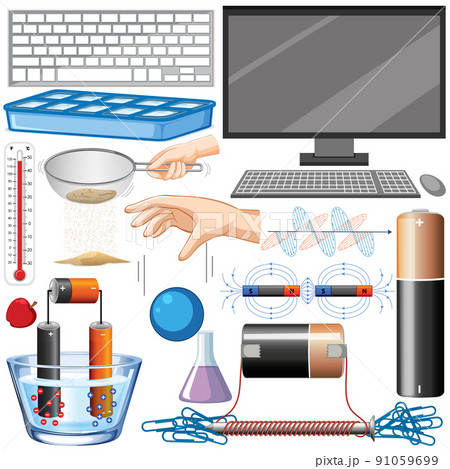 Science equipments with many tools 91059699