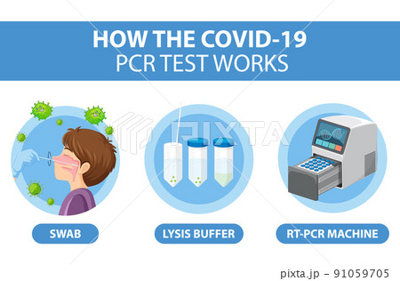 Covid 19 testing diagram with antigen test kit Covid 19 testing diagram with antigen test kit 91059705