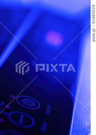 Switch button on off with symbol on dark background Switch button on off with symbol on dark background 91060029