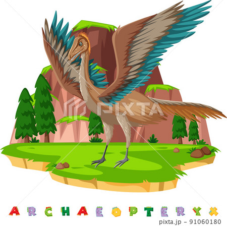 Dinosaur wordcard for archaeopteryx 91060180