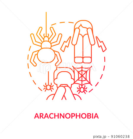 Arachnophobia red gradient concept icon....のイラスト素材 [91060238] - PIXTA