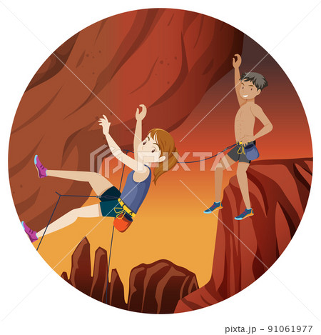 Isolated rock climbing badge 91061977