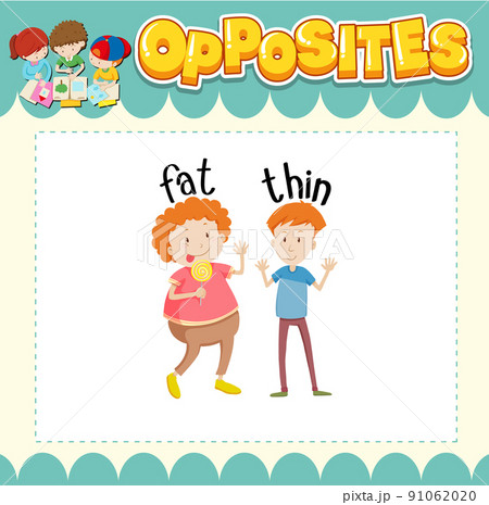 Education Word Card Of English Opposites Wordのイラスト素材 9106