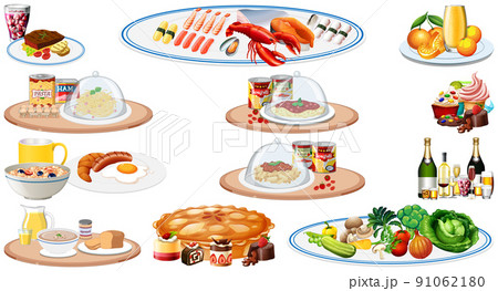 Set of different foods and beverages Set of different foods and beverages 91062180