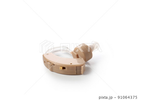 Hearing aid isolated on white background, close up Hearing aid isolated on white background, close up 91064375