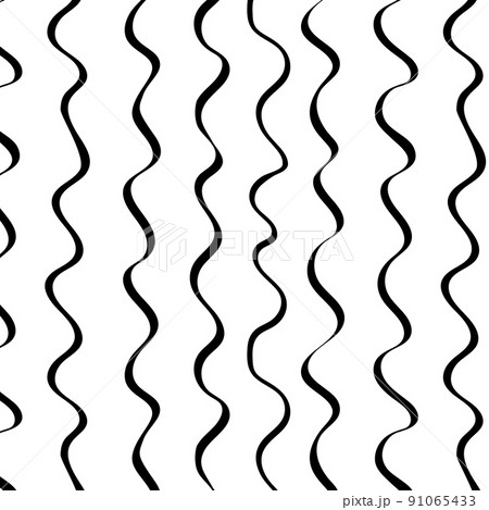 Tangled curved line seamless pattern. Handwritten doodles. Lines and shapes Tangled curved line seamless pattern. Handwritten doodles. Lines and shapes 91065433