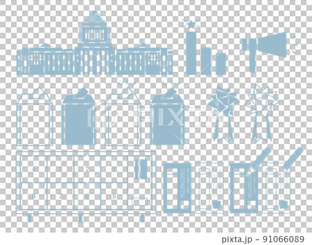 選挙アイコン_ブルー 選挙アイコン_ブルー 91066089