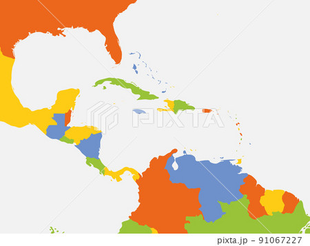 Political map of Central American and Caribbean Political map of Central American and Caribbean 91067227