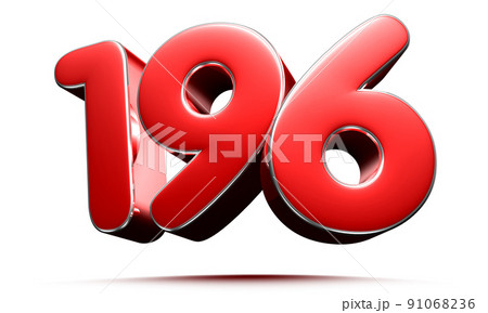 Number 196 red. 91068236