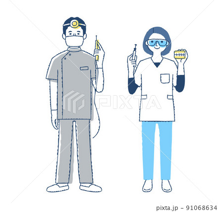 歯科医と歯科技工士 歯科医と歯科技工士 91068634