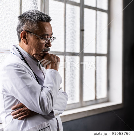 貫禄のあるシニア男性 91068766