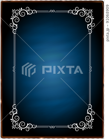 Vintage poster chalk board blue Vintage poster chalk board blue 91068909