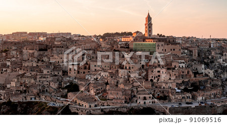 City of Matera Italy at sunset 91069516