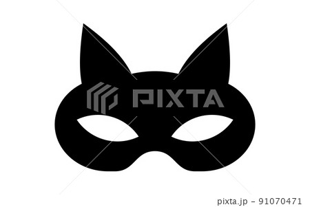 Adult cat mask vector icon cosplay clip art illustration. Adult cat mask vector icon cosplay clip art illustration. 91070471