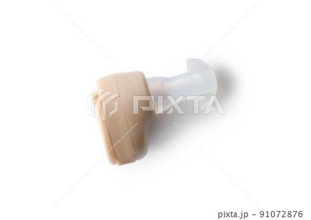 Hearing aid isolated on white background, close up Hearing aid isolated on white background, close up 91072876