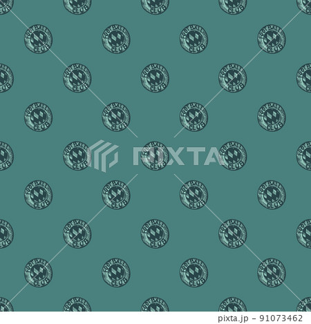 Football emblem engraving seamless pattern. Vintage background sport topic in hand drawn style. Football emblem engraving seamless pattern. Vintage background sport topic in hand drawn style. 91073462