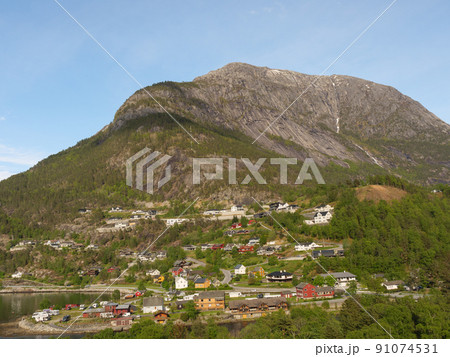small village of Eidfjord in norway small village of Eidfjord in norway 91074531