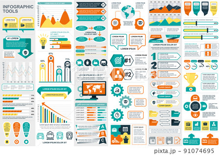 Infographic Elements Data Visualization Vector...のイラスト素材 [91074695] - PIXTA