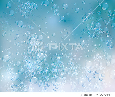 水中の泡のイラスト背景 91075441