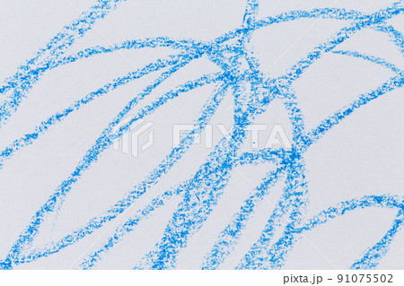 Wax crayon hand drawing blue background Wax crayon hand drawing blue background 91075502