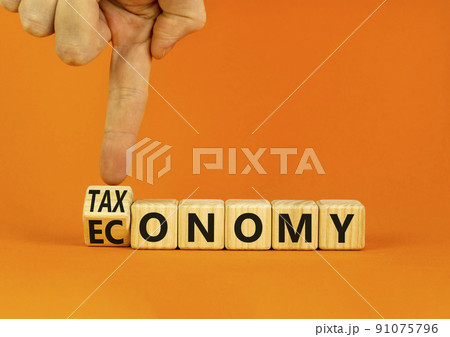 Taxonomy or economy symbol. Businessman turns wooden cubes and changes the concept word Economy to Taxonomy. Beautiful orange background. Business ecology taxonomy or economy concept. Copy space. Taxonomy or economy symbol. Businessman turns wooden cubes and changes the concept word Economy to Taxonomy. Beautiful orange background. Business ecology taxonomy or economy concept. Copy space. 91075796