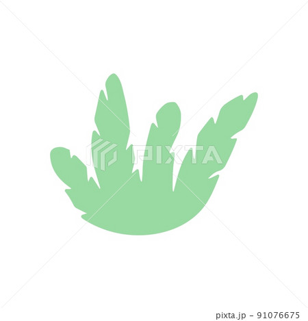 Organic shape of green plant, tree. Modern trendy icon of plant, foliage. Flat natural vector illustration with floral for advertisement, promotion Organic shape of green plant, tree. Modern trendy icon of plant, foliage. Flat natural vector illustration with floral for advertisement, promotion 91076675