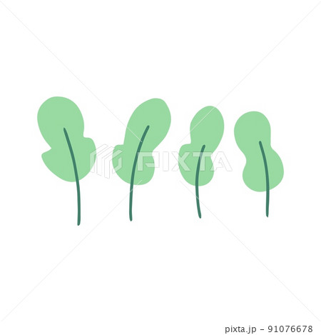 Organic shape of green plant, tree. Modern trendy icon of plant, foliage. Flat natural vector illustration with floral for advertisement, promotion Organic shape of green plant, tree. Modern trendy icon of plant, foliage. Flat natural vector illustration with floral for advertisement, promotion 91076678