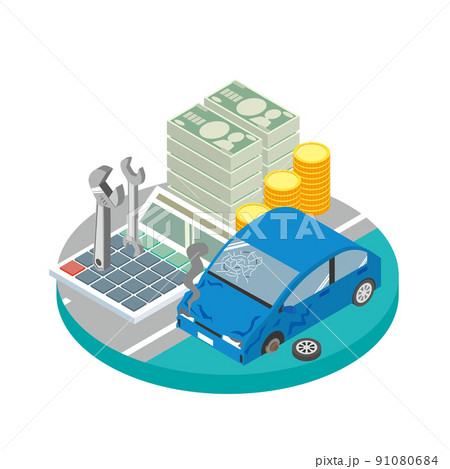 交通事故の修理費用 交通事故の修理費用 91080684