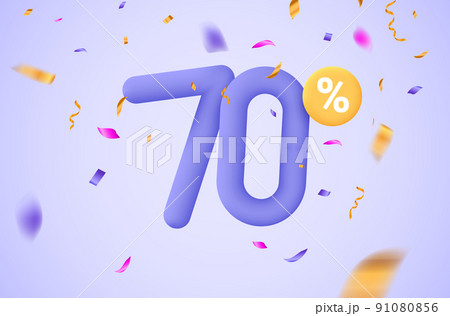 70 percent discount vector illustration 3d mega loyalty. 70 percent bonus marketing discount 70 percent discount vector illustration 3d mega loyalty. 70 percent bonus marketing discount 91080856